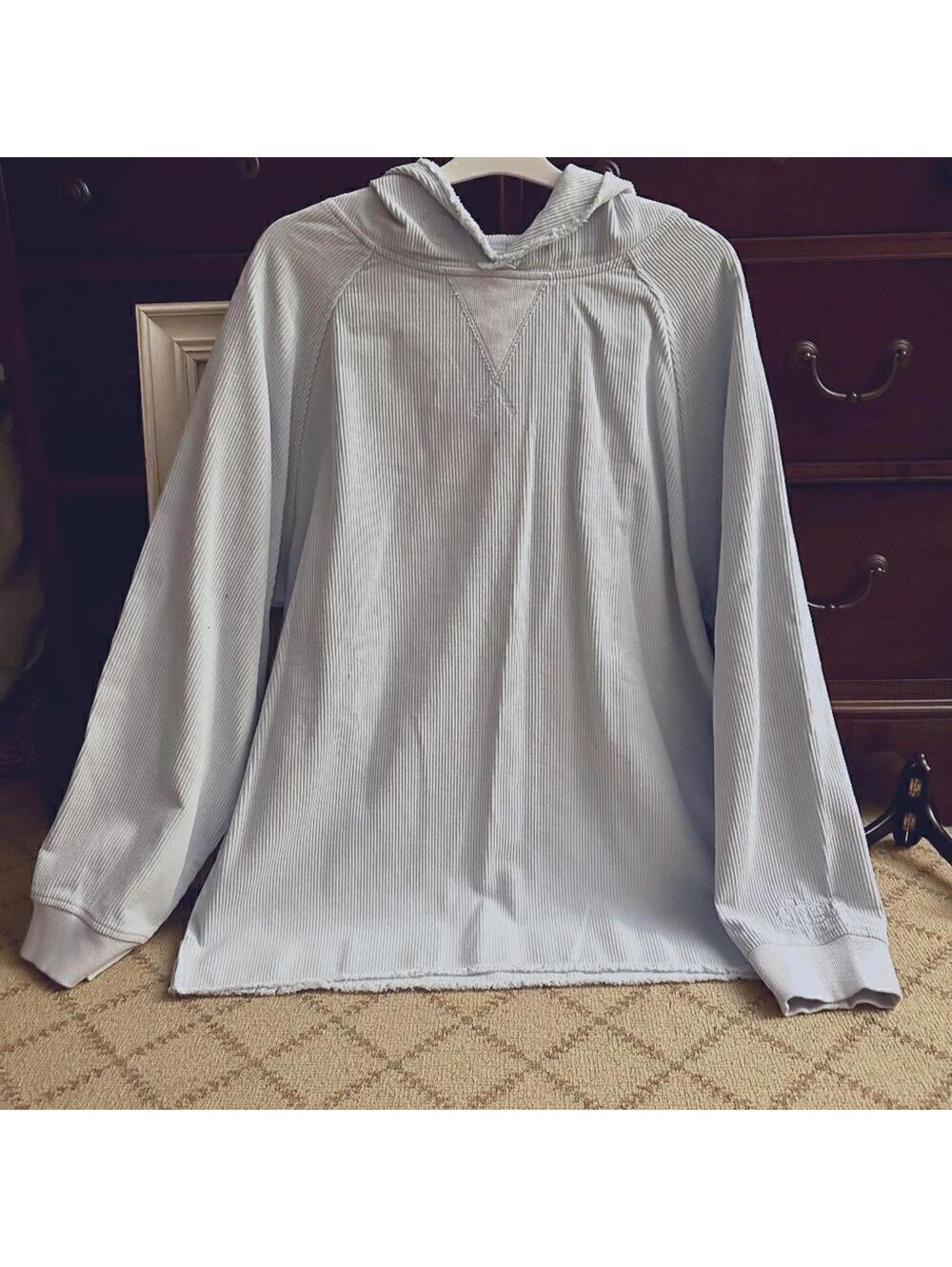 drewhouse sky baby blue corduroy hoodie NWT M/L